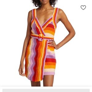NWT Farm Rio Colorful Striped Wrap Dress